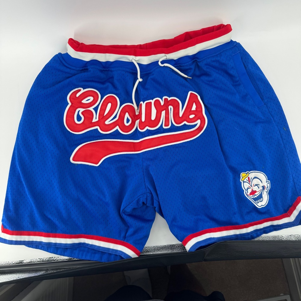 Rings & Crowns Indianapolis Clowns Negro League Mesh Basketball Shorts Blue XL